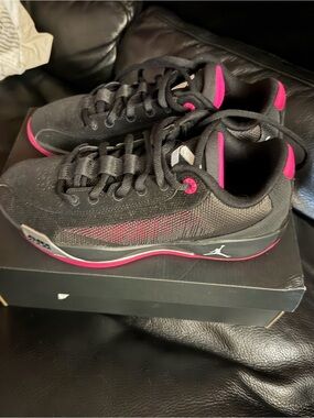 Jordan Luke .77 Black and Pink Low-Profile Sneakers